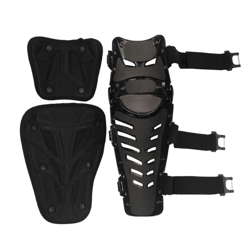 1 Pair Adults Knee Shin Armor Protect Guard Pads for Motorcycle Motocross Racing