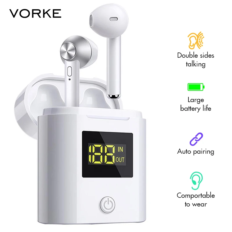 Vorke T13 наушники вкладыши TWS с Беспроводной Bluetooth 5 0 гарнитура 3D стерео бинауральные