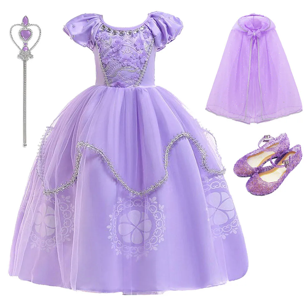 yours Musty doorway Girls Princess Sofia Dress Toddler Girl Halloween Sophia Cosplay Party  Costume Purple Fluffy Girl Dress Carnival Fairies Costume - Girls Casual  Dresses - AliExpress