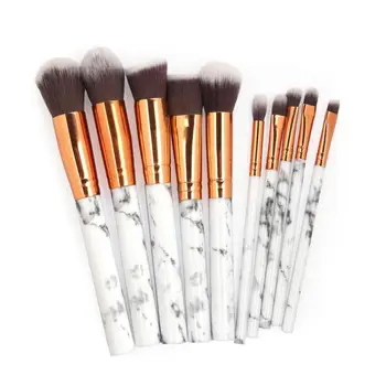 

MAANGE 10pcs Marble Makeup Brush Eye Shadow Brush Foundation Brush Contouring Brush Makeup Tools