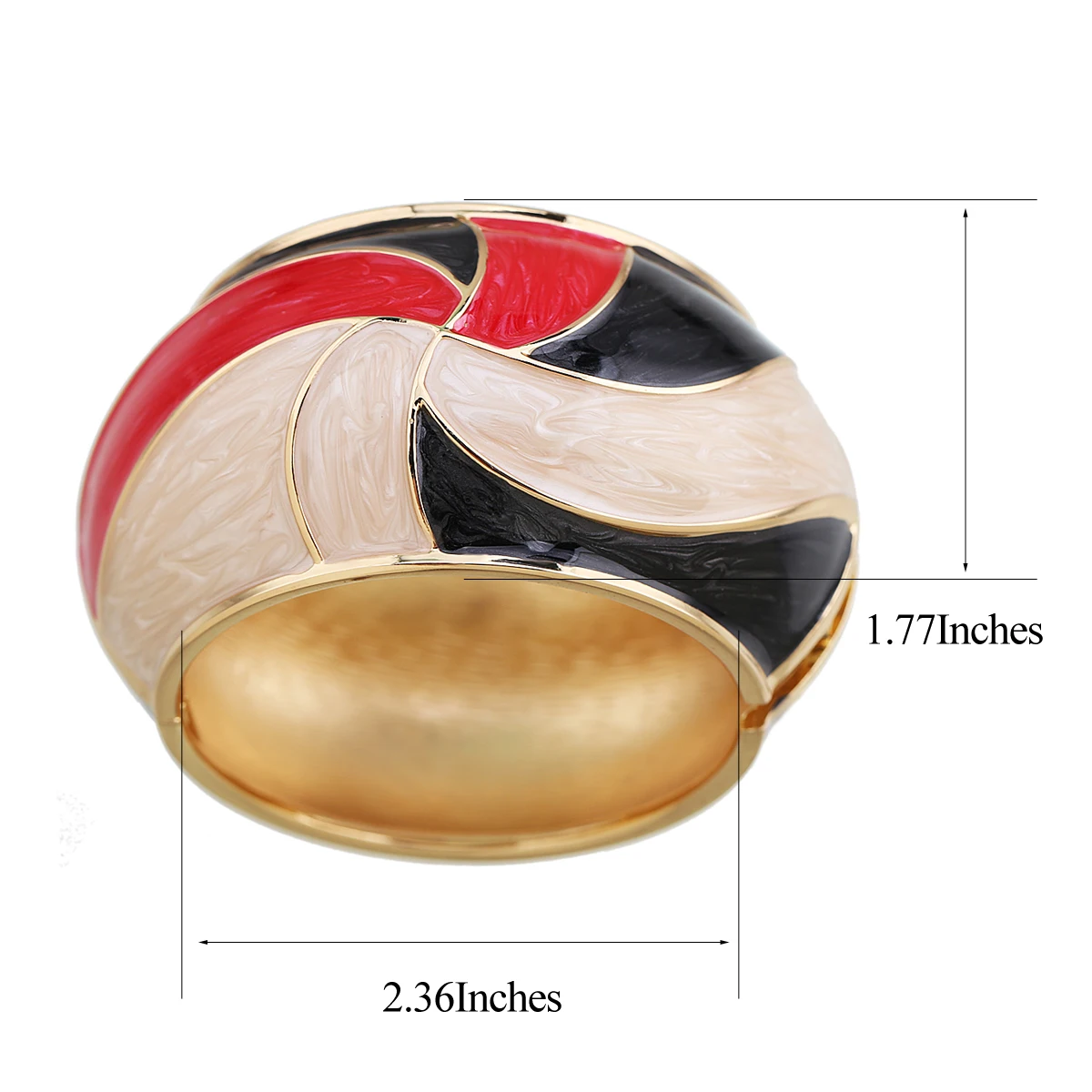 KAYMEN New Arrivals Big Statement Cuff Bracelet Fashion Enamel Bangle Gold Plated Cuff Bangle for Women Girls 3