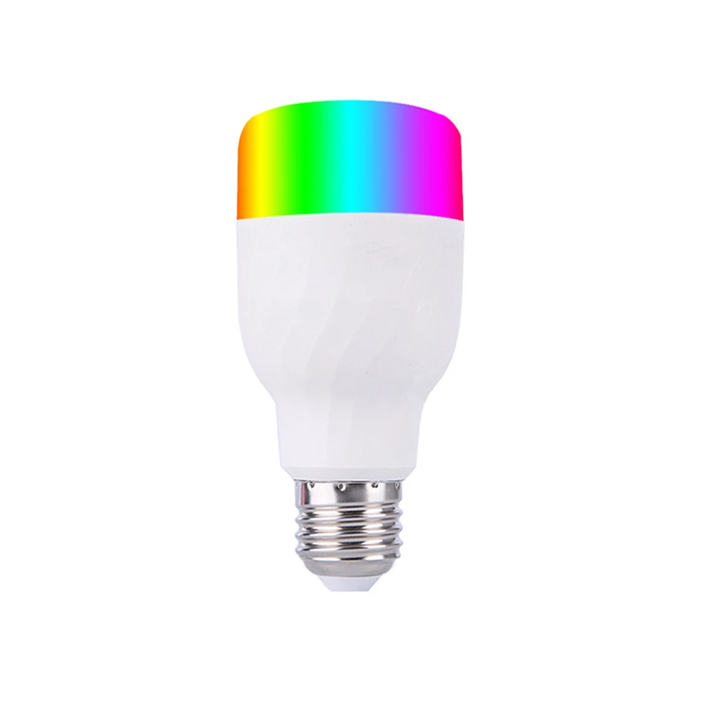 1 PC E27 Bulb Wifi-патрон, умный свет лампы умная цветная светодиодная лампа 7 Вт RGBW приложение дистанционное управление работа с Alexa Google для умного дома E27 E14 B22 - Цвет: 1 PC E27 Bulb