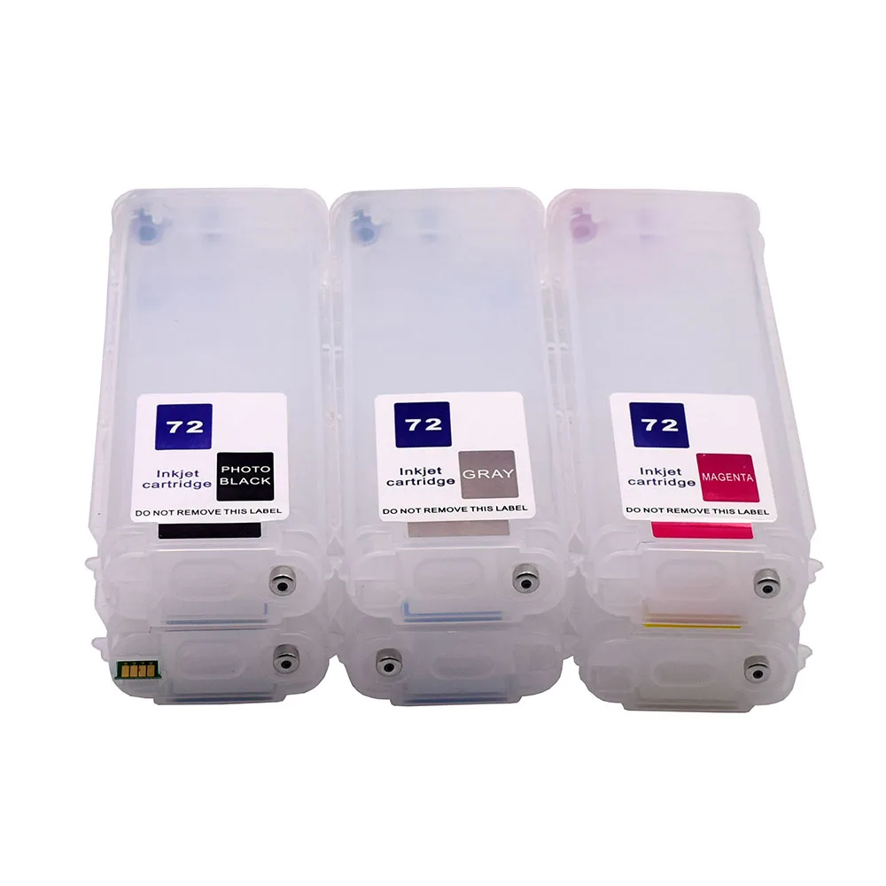 Cartucho de Tinta Recarregável para hp Impressora com Chip Arc Hp72 T610 T620 T770 T790 T1100 T1120 T1200 T1300 T2300 - Imagem 5