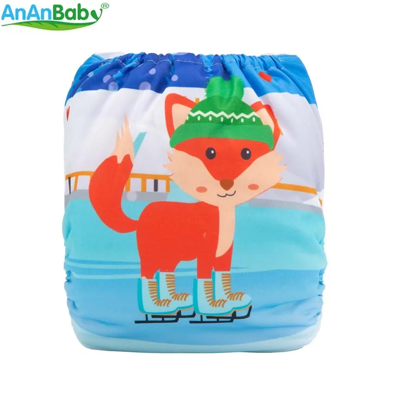 {AnAnBaby} Новое поступление, тканевые подгузники с принтами на Хэллоуин и Рождество, многоразовые и моющиеся детские подгузники с принтами на праздник