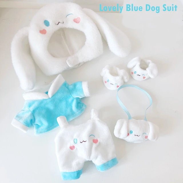 5pcs/set 20cm EXO Baby Doll Clothes Plush Doll's Clothes Lovely Dog Hat Toy Dolls Accessories for Korea Kpop EXO idol Dolls