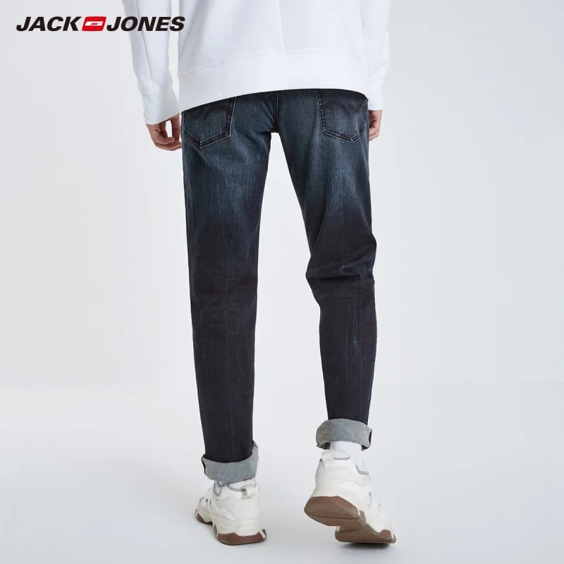JackJones мужские осенние и зимние Стрейчевые хлопковые прямые джинсы, мужская одежда 219132566