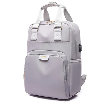 

Travel Bag Anti Theft Oxford Cloth Waterproof Large Capacity College School Zipper Shoulder Business Laptop Backpack USB Charge