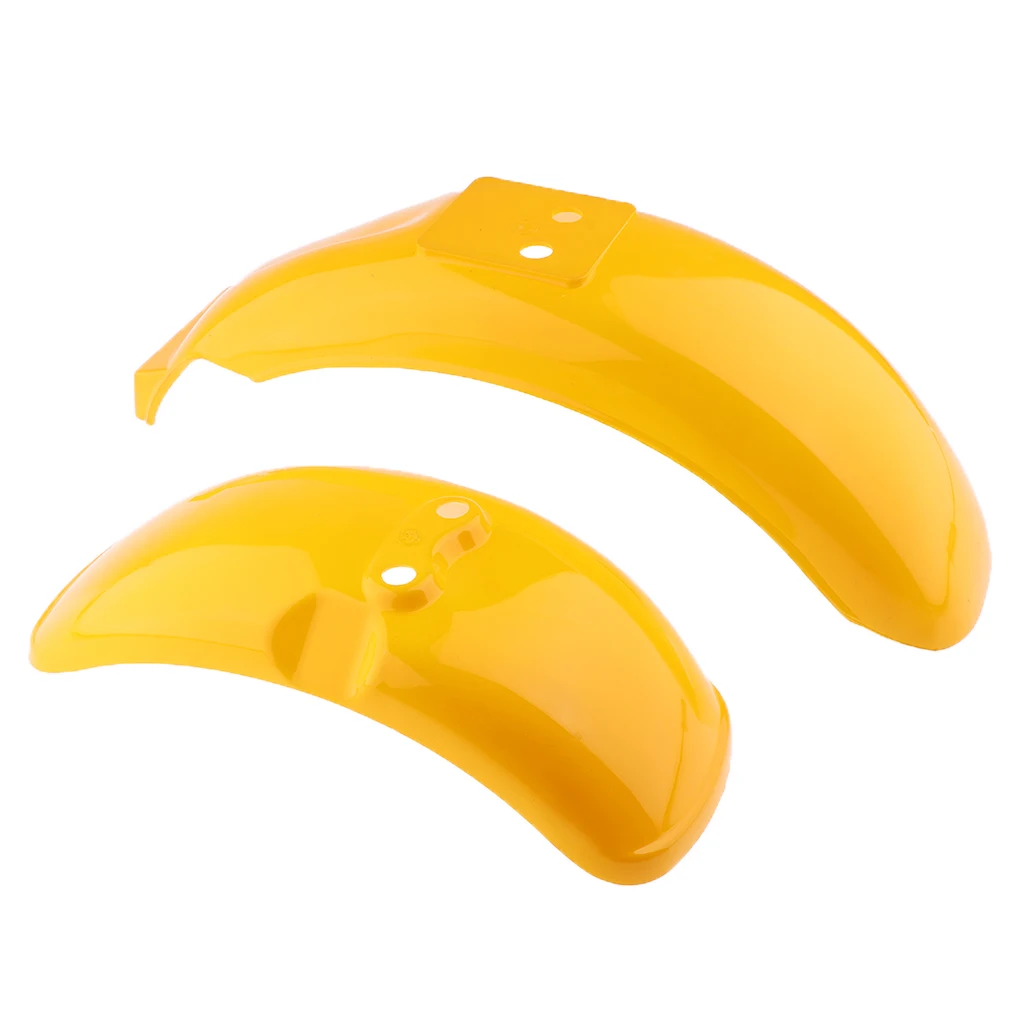 2x Motorcycle Front & Rear Wheel Fender Mudguard for Honda Mini Trail Z50 Z50A Z50J Z50R 50cc Motor Bikes - Yellow