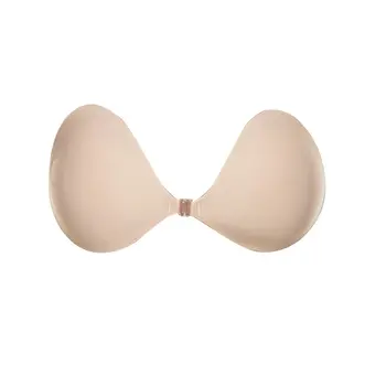

Bio-Plastic Bra Round Cup Silicone Strapless Invisible Bra Female Thickening Strapless Bra Strapless Gathered Silicone Bra