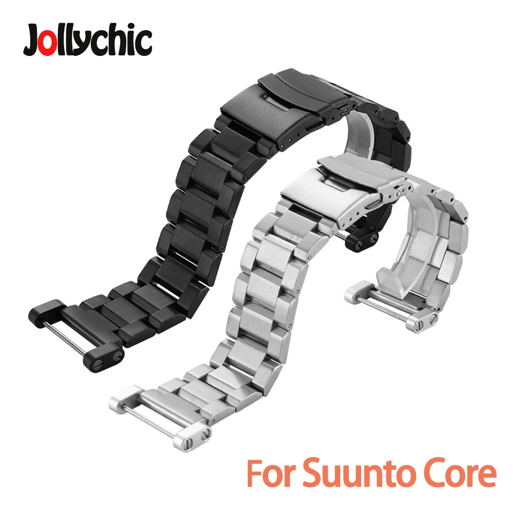 Stainless Steel Strap For Suunto Core band Bracelet Wristband Adjustable Replacement For Suunto Core Smart Watch Band Wristband
