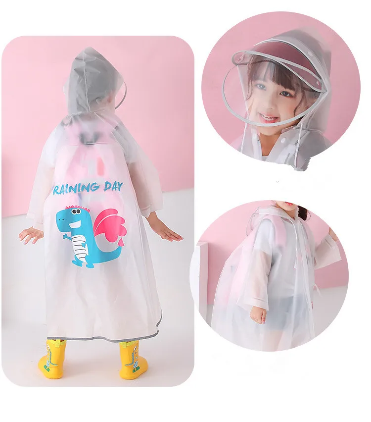 Manteau De Pluie Imperméable Pour Enfants Garçons Filles Avec Capuche