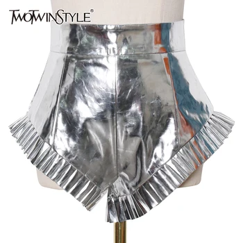 TWOTWINSTYLE Silver Casual Short For