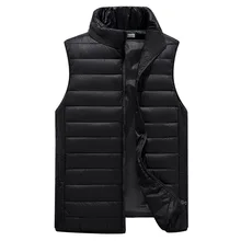 Стиль мужской пуховый хлопковый жилет для среднего возраста Повседневный хлопковый жилет осенняя и зимняя одежда Daddy Модная хлопковая одежда