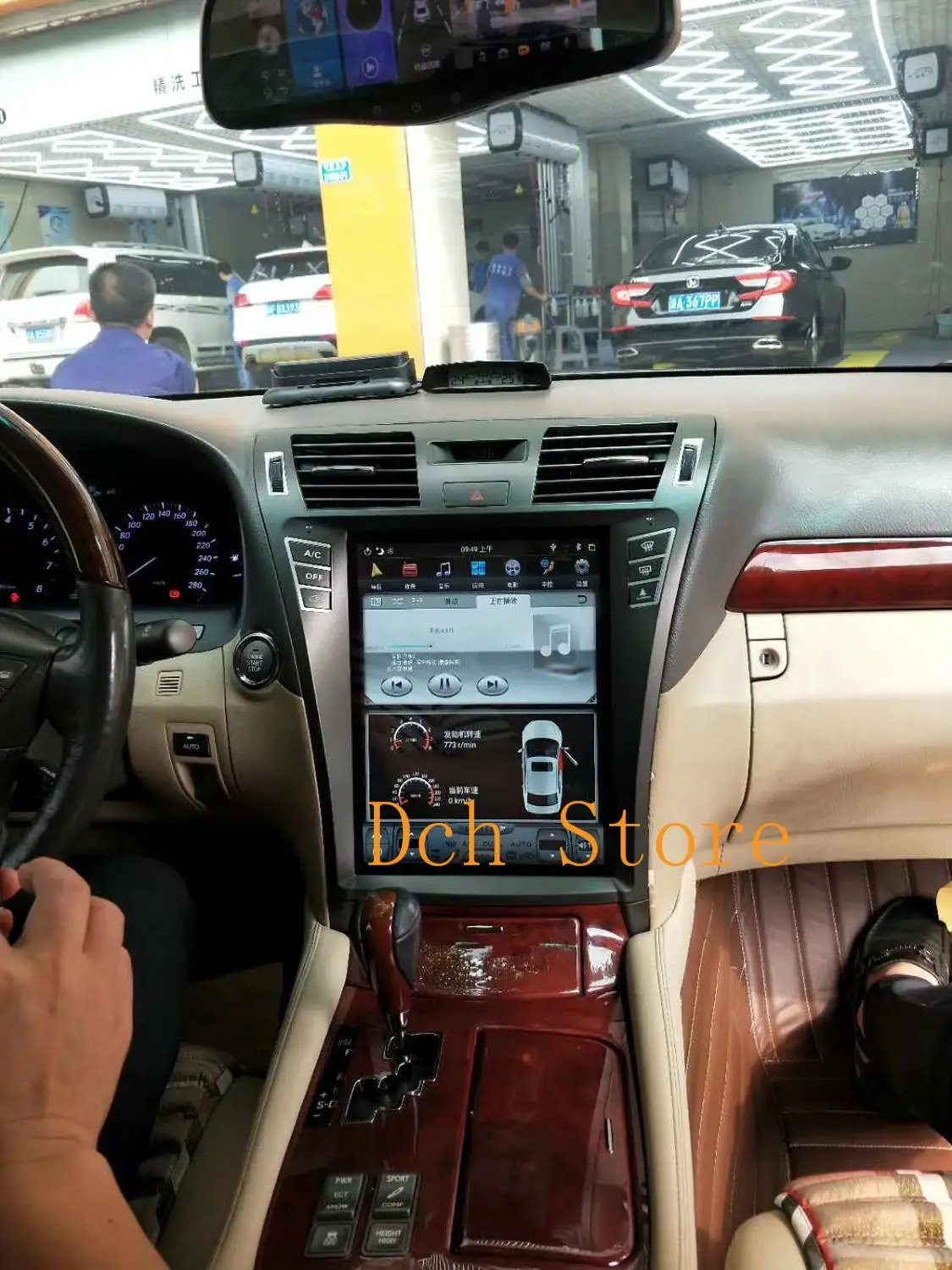 レクサス LS460 テスラスタイル アンドロイドナビ