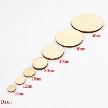 Unfinished Wooden Round Craft Circles Set 1