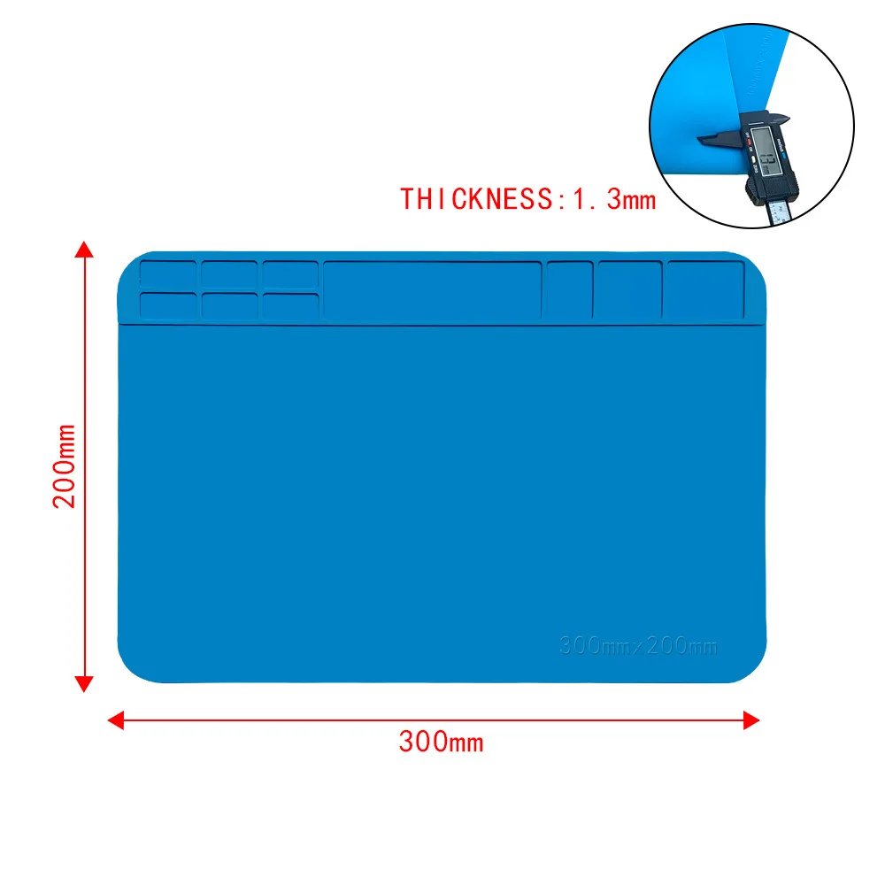Kit de réparation électronique comprenant le tapis de soudure antistatique en gel, pince à épiler et fil de soudure.