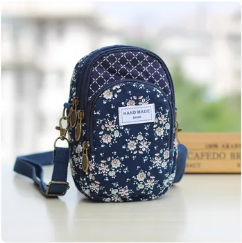 

New Country Style Women Crossbody Bag Rural Grid 3 Zippers Multi-layer Mobile Phone Bag Minorities National Style 2020 Hot Small