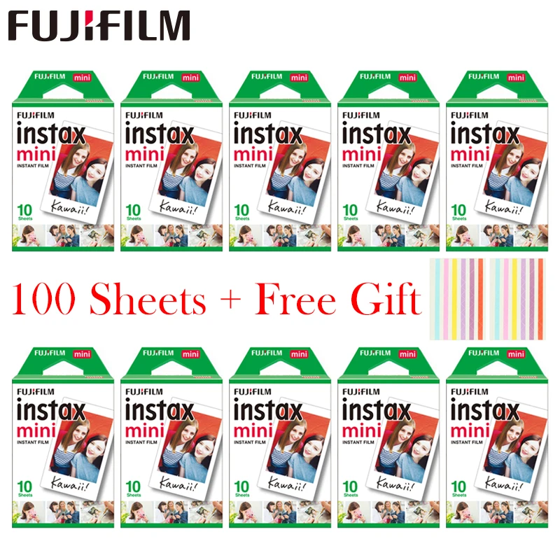 20 - 100 листов белая пленка для Fuji Instax Mini Instant Фотобумага мгновенного фотоаппарата 11