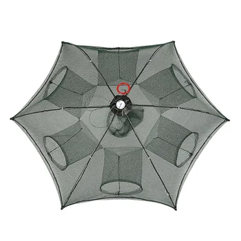 

Portable Foldable 6 Sides 6 Holes Automatic Fishing Net Landing Net Trap Cast Dip Cage Fish Shrimp Trap Fish Net Minnow Crayfish