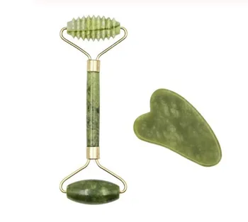 

Double Heads Jade Stone Facial Massage Roller Natural For Face Lift Body Skin Relaxation Beauty Slimming Tool For Face Skin Care