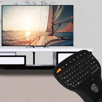 

N5901 QWERTY Keyboard Trackball 2.4G Wireless Mini USB MultiMedia Keyboard for TV Computer Mini Keyboard