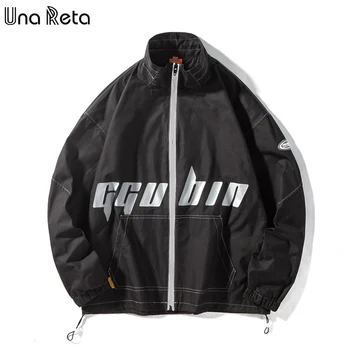 

Una Reta Men's Jacket New Spring Harajuku Print Letter Long Sleeve Coat Korean Style Men's Clothing Streetwear Jacket Men
