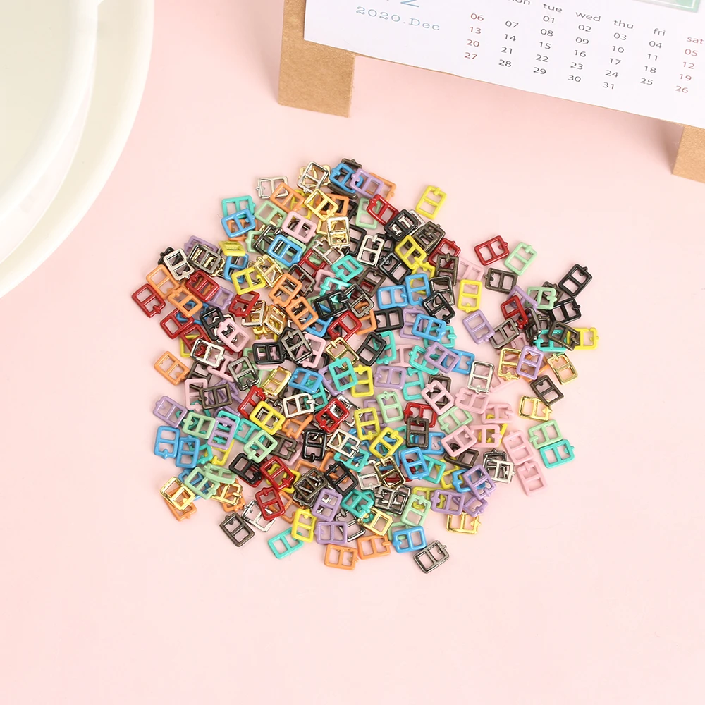 20Pcs Mini Tri-glide Metal Buckles 2.5mm For 1/6 Doll DIY Doll Clothes Buttons Shoes Bags Accessories