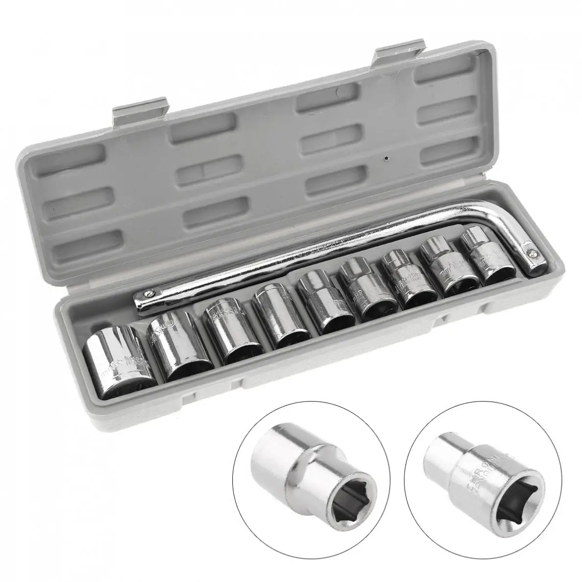 

10pcs/lot Auto Repair Socket Wrench Chrome Vanadium Steel Sleeve Auto Maintenance Combo Tools Car Repair Tool Set Convenient