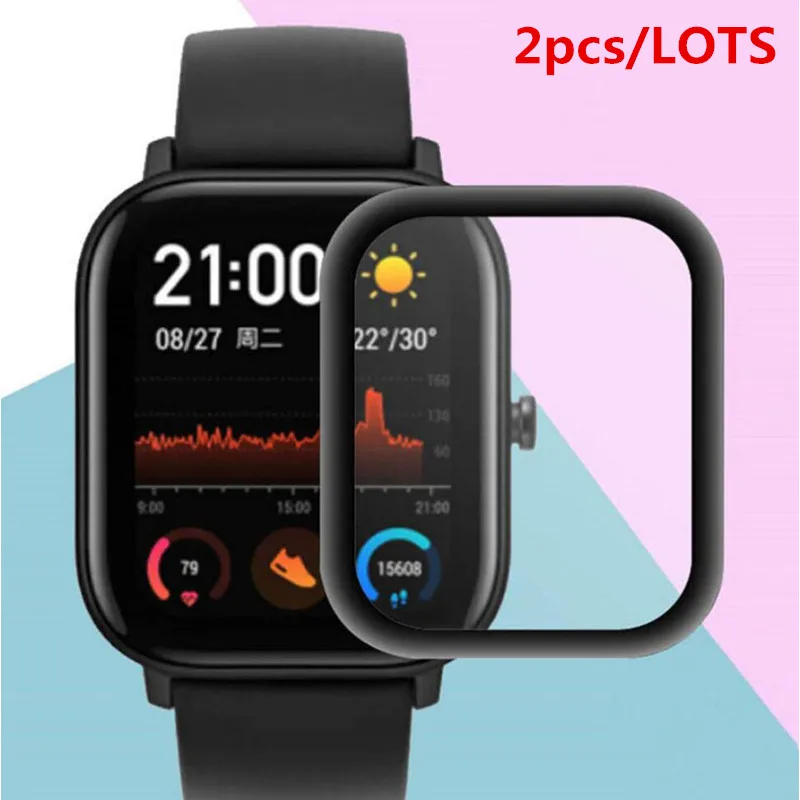 2 шт. для Xiaomi Huami Amazfit GTS защита экрана полное покрытие 3D изогнутая композитная Гибкая защитная пленка