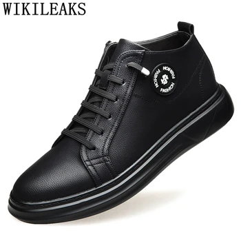 

Elevator Shoes For Men Designer Shoes Men High Quality Leather Shoes Men Black Sneakers Zapatos De Hombre Casuales Cuero Ayakkab