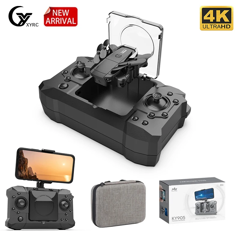 KY905 Mini Drone with 4K Camera HD Foldable Drones Quadcopter One-Key Return FPV Follow Me RC Helicopter Quadrocopter Kid's Toys