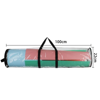 

1pcs Gift Wrapping Paper Storage Organizer Bag Christmas 24 Rolls 40 Inch PVC Clear Bag Zippered Wrap with Handles 100*24cm
