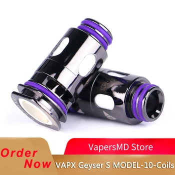 

5pcs/pack VAPX Geyser S Replacement Coils MODEL-10-Coil with 0.25ohm Resistance For Geyser S/ Geyser Dual AFC 45W Pod