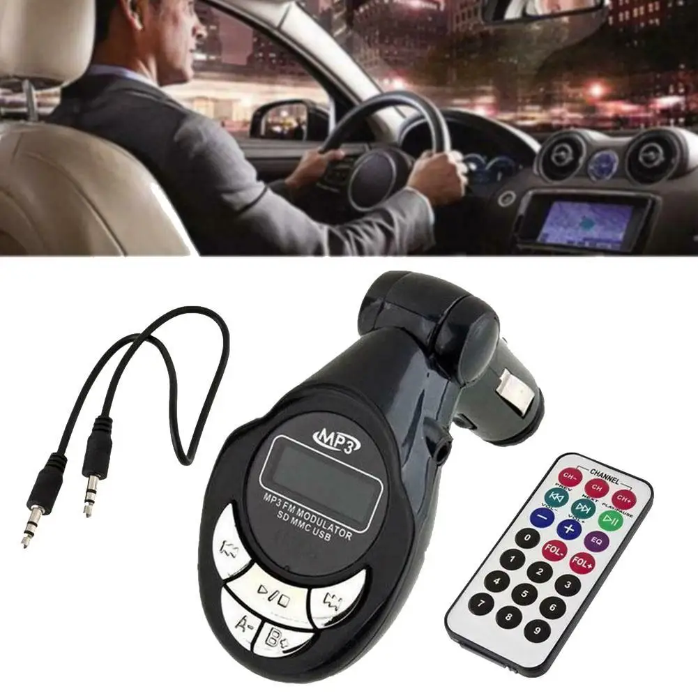 4 в 1 Автомобильный MP3-плеер беспроводной fm-передатчик модулятор USB SD CD MMC удаленный встроенный стерео беспроводной передатчик автомобильный MP3-плеер er