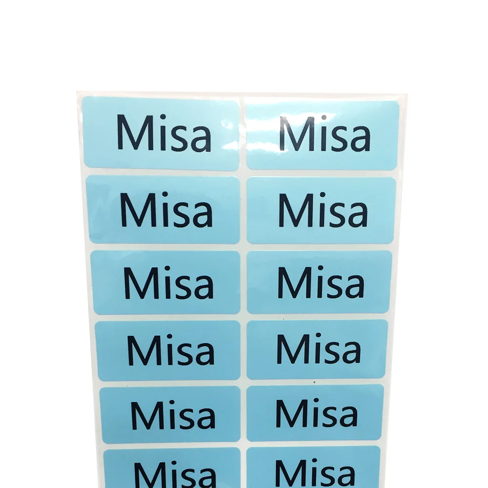 3Size Blue Name Stickers Waterproof Personal Office Supplies Tags Labels Children Scrapbook School Stationery Sticker Set paper stickers