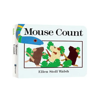 

English Books for Children Picture Book Mouse Count Wu Min Blue Children's Picture Cardboard Book Educational Reading Books