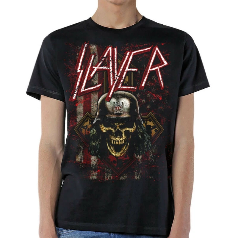 Аутентичная группа Slayer Slaymerica логотип черепа футболка New Новинка | Мужская одежда