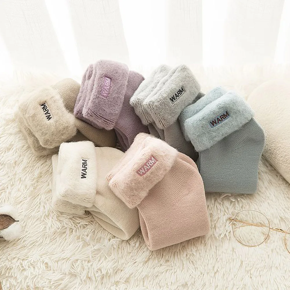 Модные женские носки, зимние носки с вышивкой, гофрированные толстые носки с надписью, теплые рождественские носки высокого качества, calcetines mujer