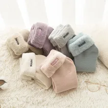 Модные женские носки, зимние носки с вышивкой, гофрированные толстые носки с надписью, теплые рождественские носки высокого качества, calcetines mujer