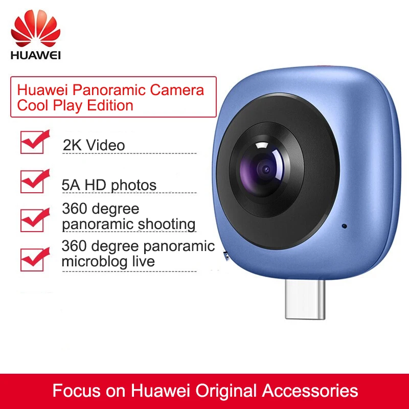 Original Huawei 360 Lens Envizion Hd 360 degree wide Angle 3D live motion camera Mobile Phone External