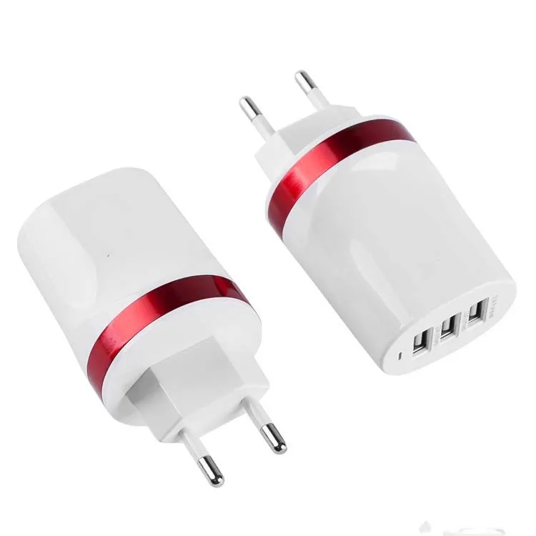 3 порта USB зарядное устройство адаптер ЕС вилка настольное зарядное устройство мобильное зарядное устройство для телефона для путешествий для смартфона для iPhone samsung планшет