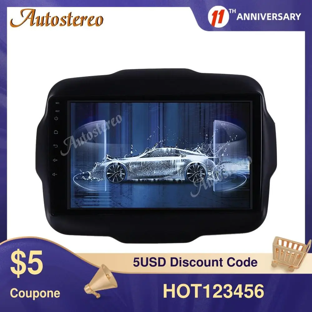 Android 10.0 Car Radio Gps Navigator Unit Per Jeep Renegade 2014-2018 Car Multimedia Player Auto Stereo Head Unit Radio Recorder