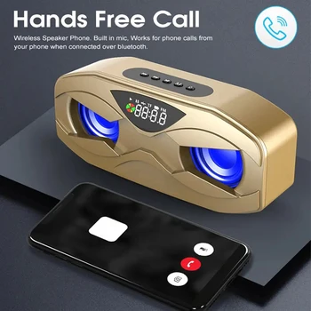 

M5 Bluetooth Speaker LED Flash Wireless Loudspeaker FM Radio Alarm Clock TF Card Support Select Songs By Number