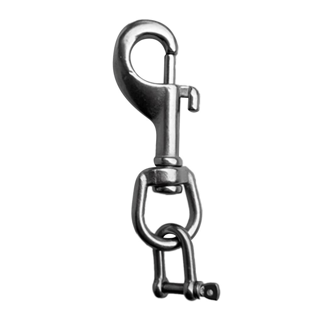 Perfeclan Scuba Diving Torch Holder Single End Snap Clip D Ring Shackle 2pcs