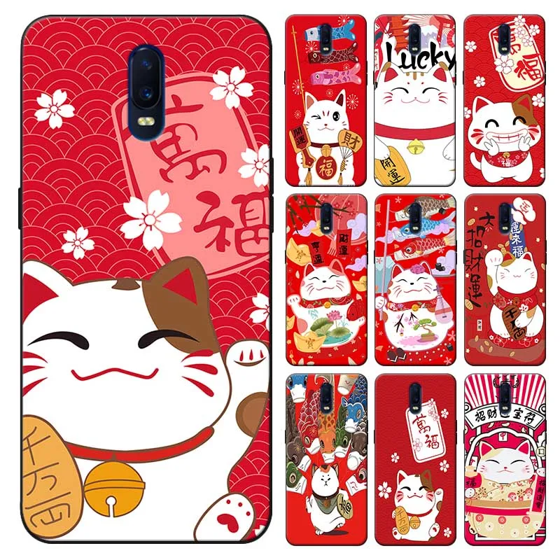 fortune cat for oneplus one plus 7 pro 7t 6 6t 5t Soft silicone Cover Phone Case |
