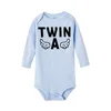 4 Color Newborn Baby Bodysuits Twin Brothers Sisters Long Sleeve Comfortable Infant Jumpsuits Boys Grils Crawling Clothes Winter 2