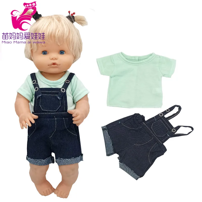 varilla juguete dentro 40Cm Nenuco Ropa Y Su Hermanita Flowe Shirt 16" Reborn Baby Doll Clothes  Children Toys Clothing