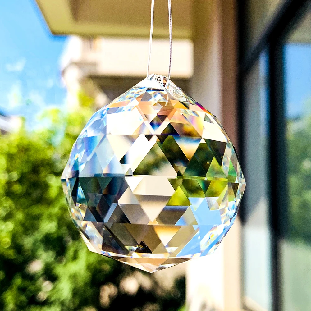5 Sizes Chandelier Crystals Ball Shinning Hanging Pendant Suncatcher Crystal Prisms Wedding Christmas Tree Decor Accessories