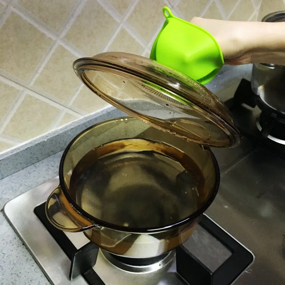 1 пара силиконовых термостойких перчаток с зажимами, изоляционные противопригарные противоскользящие горшки, держатель для кипяток, зажим для приготовления пищи, прихватки для духовки F116