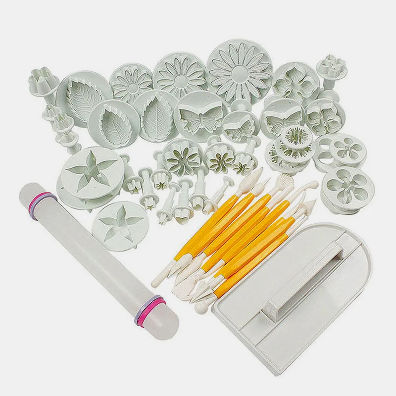 

46pcs set of fondant cake mold Spring embossed printing mold biscuit mold baking tool Environmentally friendly material